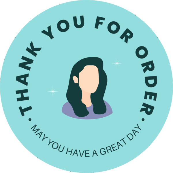 ThankYou Sticker - Girl Blue Design