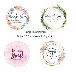 Thankyou Stickers - Combo of 4 Designs