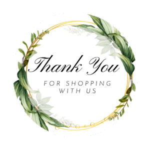 Thankyou Sticker - Green Floral Design