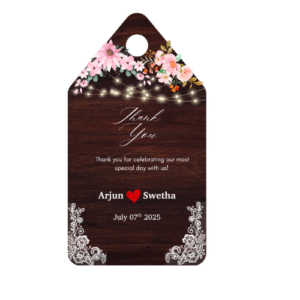 Customised Wedding tag - Wooden design