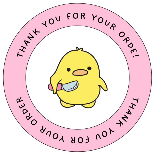 Thankyou Sticker - Duck design - Image 2