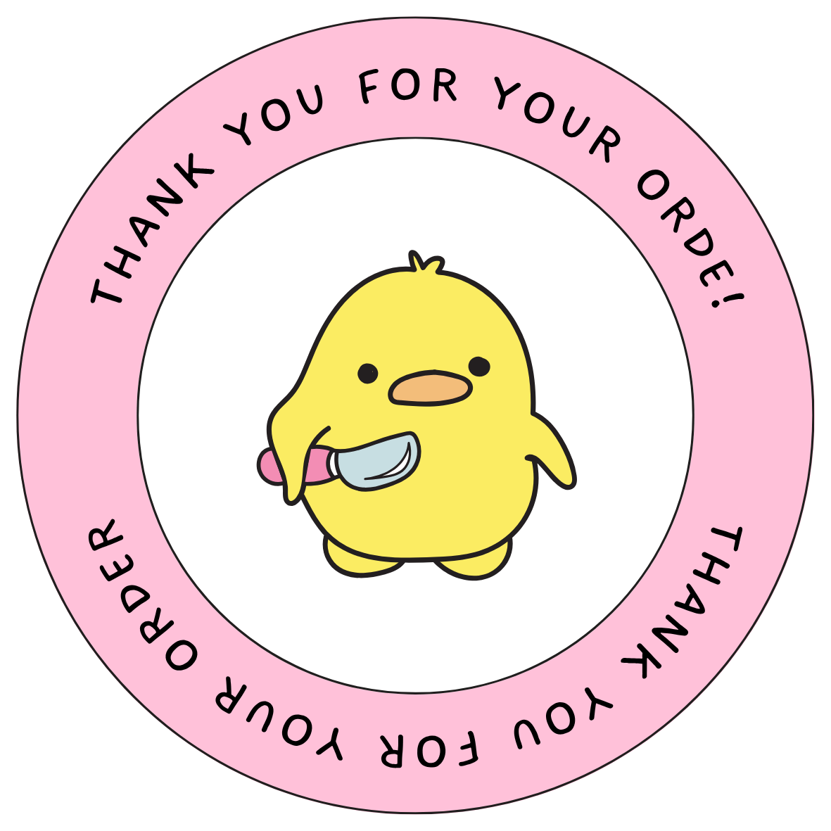 Thankyou Sticker - Duck design - Image 2
