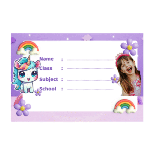 Customised School Label- Unicorn theme