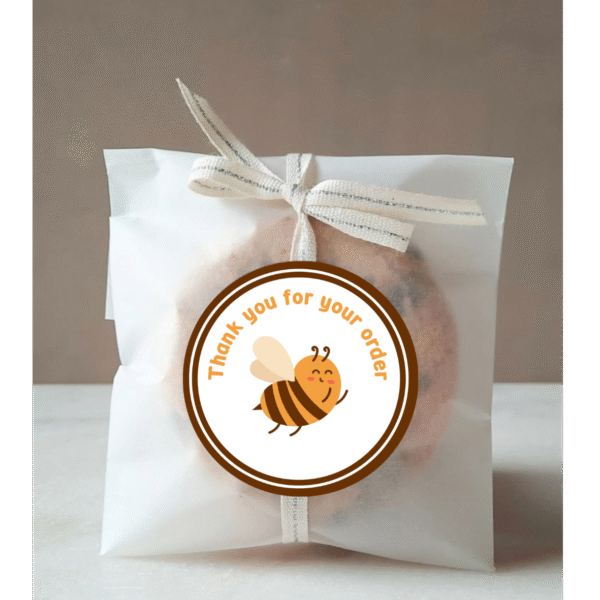 Thanyou Sticker - Bee Design