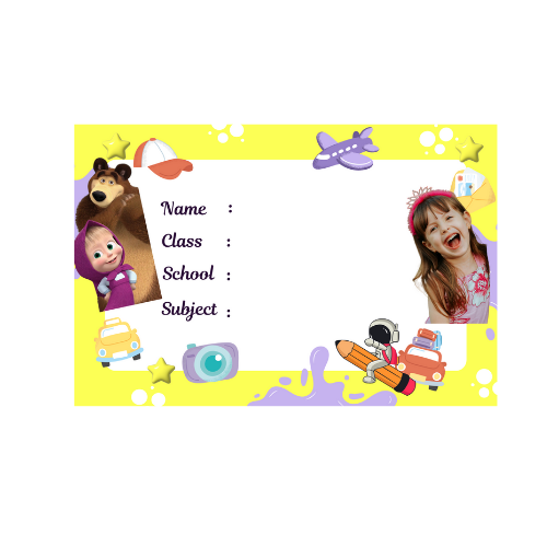 Customised School Label- Masha and bear Label